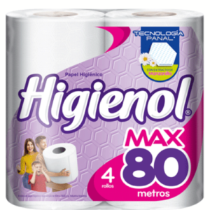 Papel higiénico Higienol 4 x 80 mts